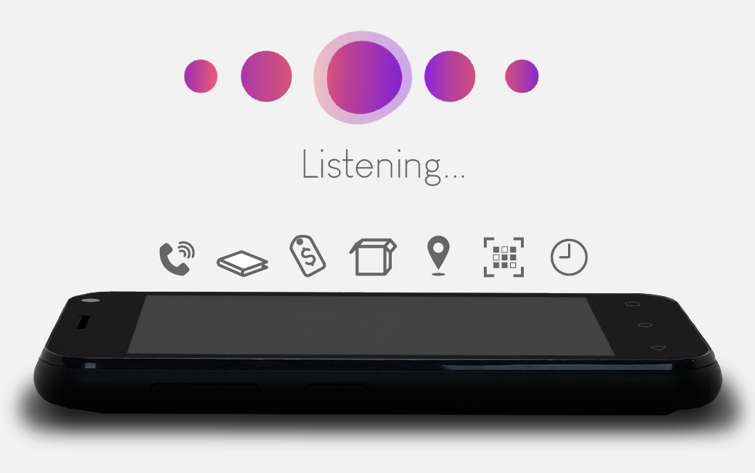 Avoice phone showing Digital Assistant is listening
