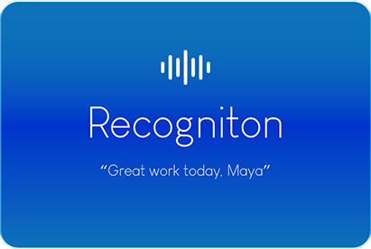 Recognition - Great work today, Maya